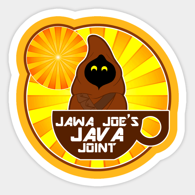 Jawa Joe's Java Joint Sticker by CJROBBINS